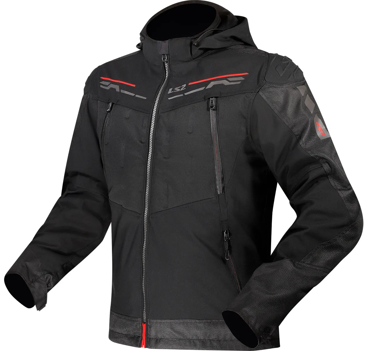 LS2 ZIRCONIUM EVO MONT SİYAH-KIRMIZI